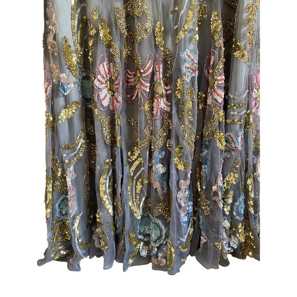 Gray Long Cuff Sleeve Embellished Midi
Dress 5423 Size 12 NWT - Picture 14 of 15